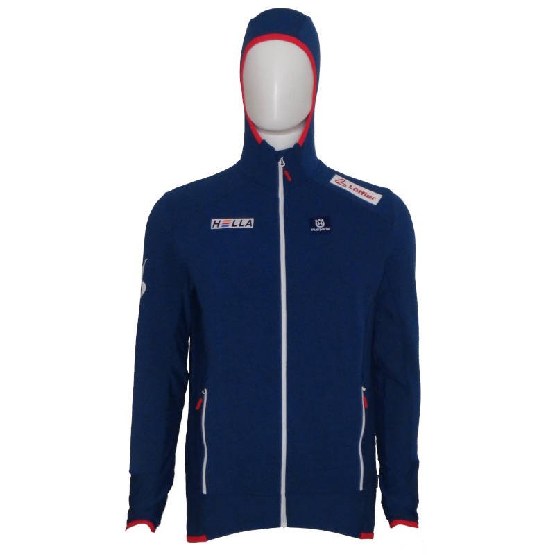 Löffler Team Austria Mannen  Hoody Trasntex Rib diep water